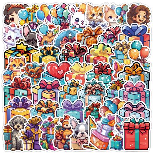 Pressure-Sensitive Adhesive & PVC Waterproof Decorative Sticker printed Cartoon multi-colored Bag