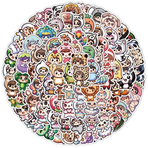 Pressure-Sensitive Adhesive & PVC Waterproof Decorative Sticker printed Cartoon multi-colored Bag