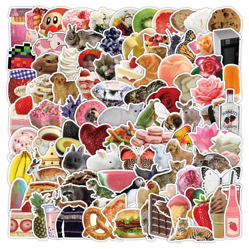 Pressure-Sensitive Adhesive & PVC DIY & Waterproof Decorative Sticker printed multi-colored Bag