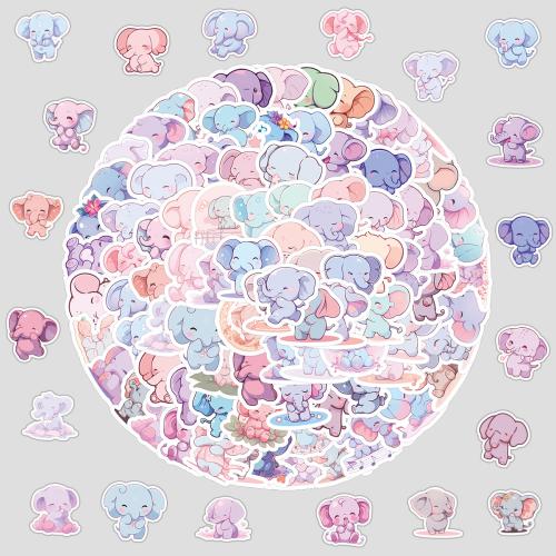 Pressure-Sensitive Adhesive & PVC DIY & Waterproof Decorative Sticker printed Elephant multi-colored Bag