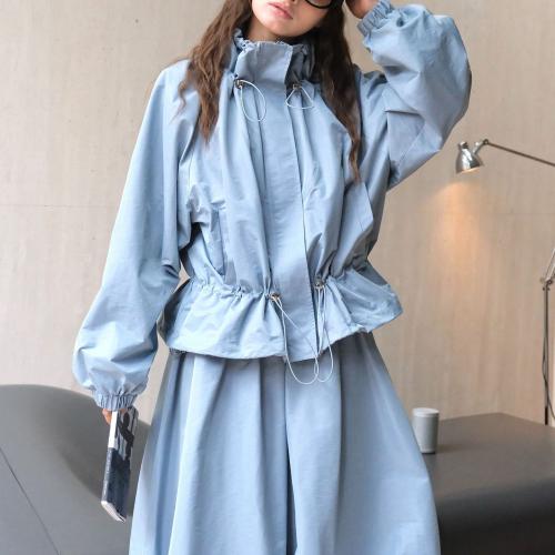 Polyester Women Coat slimming patchwork Solid PC