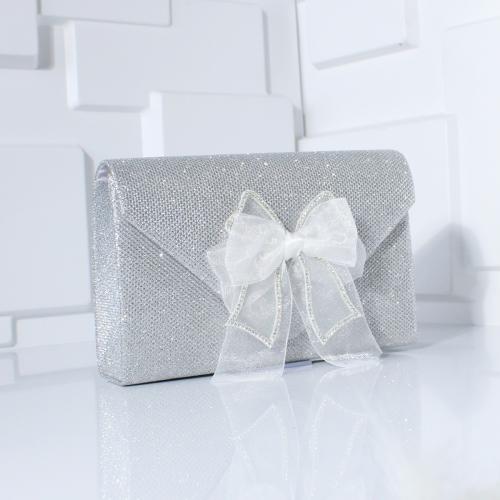 PVC & Polyester Easy Matching Clutch Bag with chain bowknot pattern PC