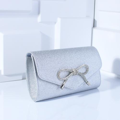 PVC & Polyester Easy Matching Clutch Bag with chain bowknot pattern PC