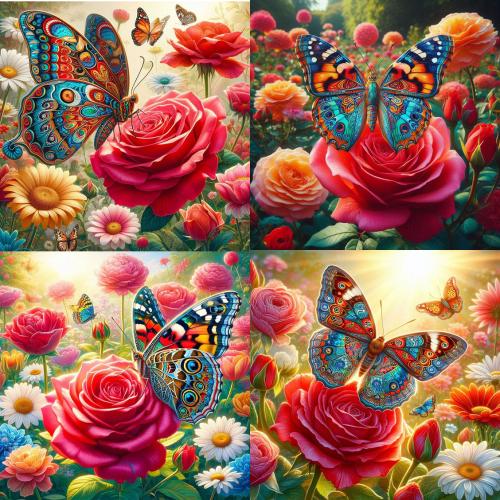 Canvas & Resin Rhinestones DIY Diamond Painting for home decoration & without frame Set