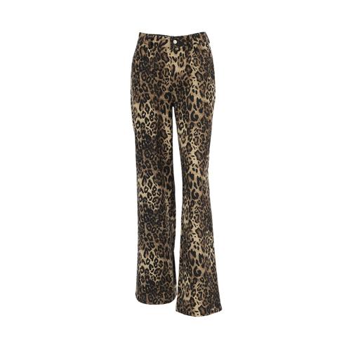 Algodón Pantalones Largos Mujer, labor de retazos, leopardo,  trozo