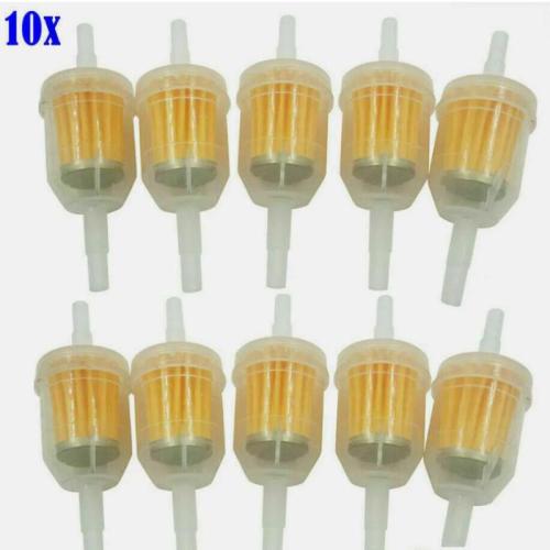 10PCS Motor Inline Gas Oil Fuel Filter Small Engine For 1/4 inch 5/16 inch Line