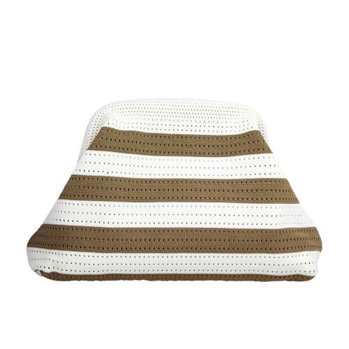 Polyester Easy Matching Clutch Bag soft surface striped PC