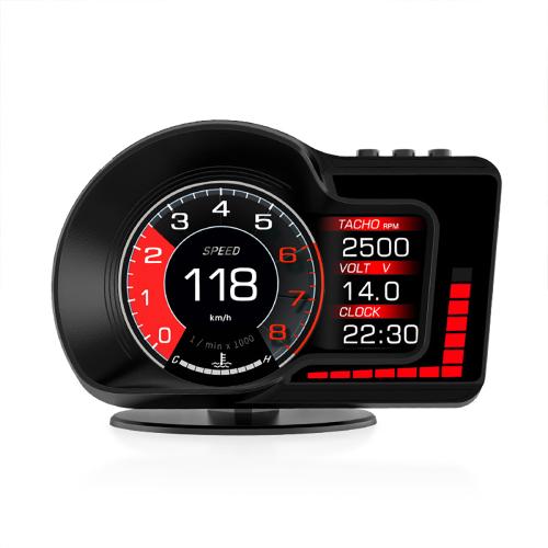 OBD2 GPS HUD Gauge Head Up Car Digital Display Speedometer Turbo RPM Alarm Temp