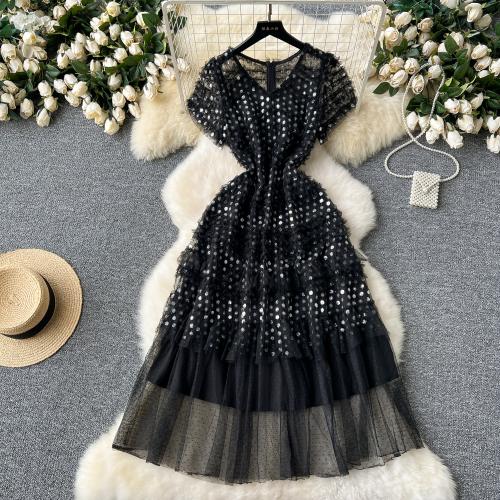 Polyester Waist-controlled One-piece Dress PC