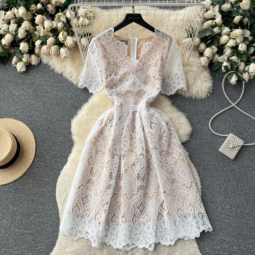 Polyester Waist-controlled One-piece Dress PC