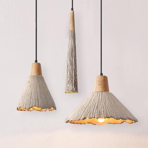 Ciment & Bois Pendant Lamps pièce