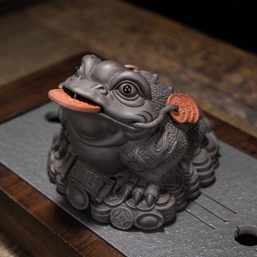 Purple Clay Tea Pet Decoration for home decoration & durable handmade PC