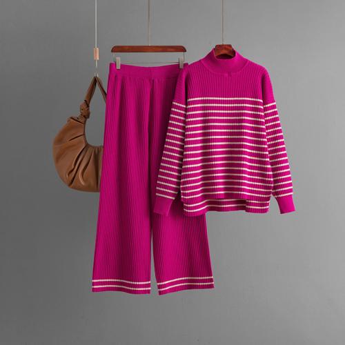 Viscose-vezel Vrouwen Casual Set, Striped, meer kleuren naar keuze, :,  Instellen