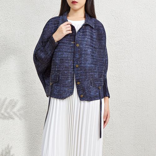 Polyester Women Coat slimming & loose patchwork : PC