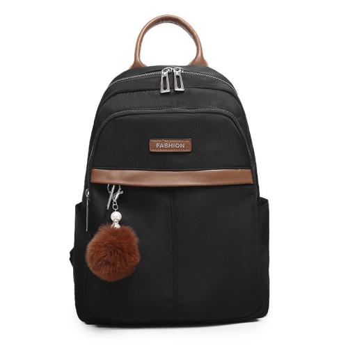 PU Leather Concise Backpack large capacity & attached with hanging strap Solid PC