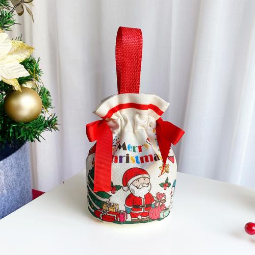 Chiffon Sac cadeau de Noël couleur et motif différents pour le choix pièce