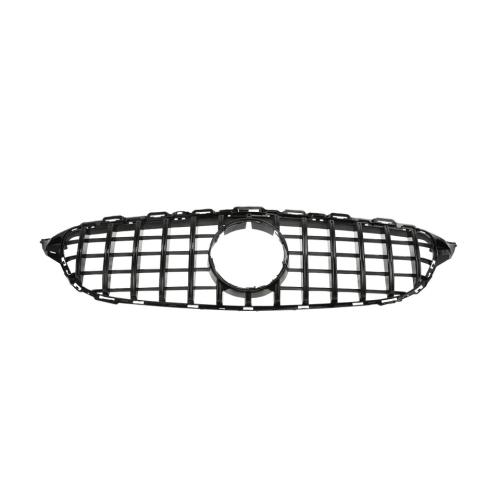 FOR MERCEDES C CLASS W205 C205 C200 C220 AMG GT STYLE GRILLE GLOSS BLACK