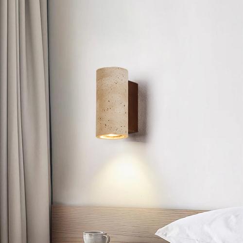 Steen & Massief hout Wandlamp stuk