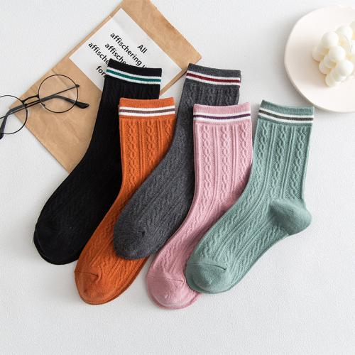 Algodón Calcetines para mujeres, a rayas, más colores para elegir, :, 5Pares/Mucho,  Mucho