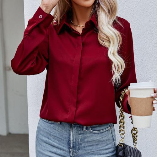 Polyester Women Long Sleeve Shirt, different size for choice & loose, more colors for choice,  PC