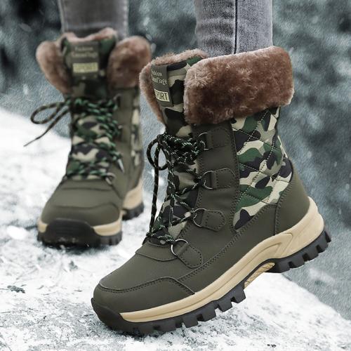 Thermo Plastic Rubber & Canvas Snow Boots & anti-skidding & thermal camouflage Pair