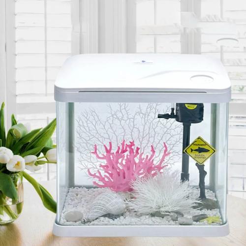 Glass Aquarium with LED lights  Solid white PC