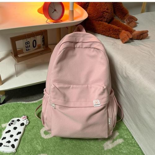 Cotton Cloth Backpack large capacity & soft surface Solid PC