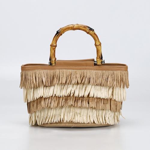 Straw Beach Bag & Easy Matching & Tassels Handbag Solid PC