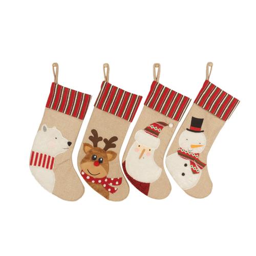 Napped Fabric & Plaids & Polar Fleece & Non-Woven Fabrics Christmas Decoration Stocking, for home decoration & christmas design, printed, different pattern for choice, more colors for choice,  PC