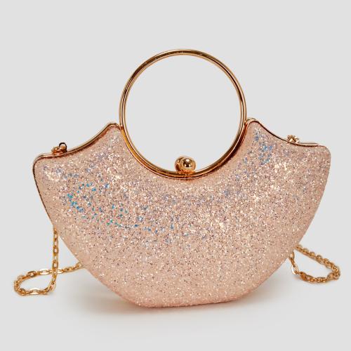 PU Leather & Polyester Handbag with rhinestone Solid PC