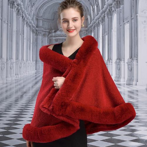 Fourrure artificielle Poncho de manteau Solide plus de couleurs pour le choix : pièce