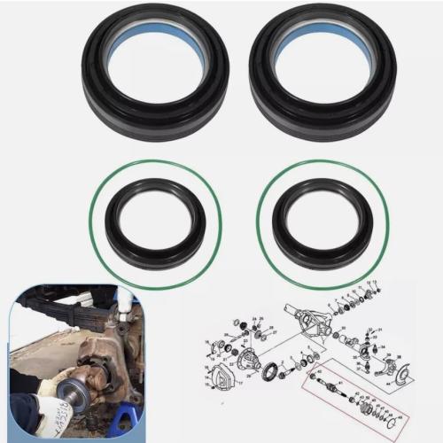 Front Axle Vaccum Knuckle and Tube Seal Kit Fit For 1998-2004 Ford Super Duty F250 F350 F450 50491 50381 41784-2