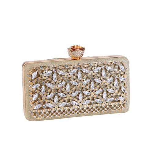 Polyester Easy Matching Clutch Bag with chain & with rhinestone PC