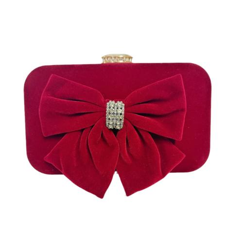 Polyester Sac d’embrayage modèle bowknot Rouge pièce