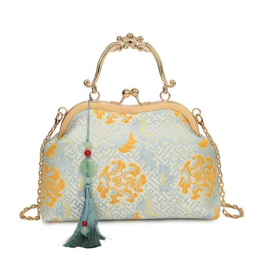 Cloth Easy Matching Clutch Bag with chain & embroidered PC