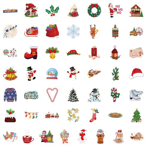 PVC Rubber DIY & Waterproof Decorative Sticker christmas design mixed pattern Bag