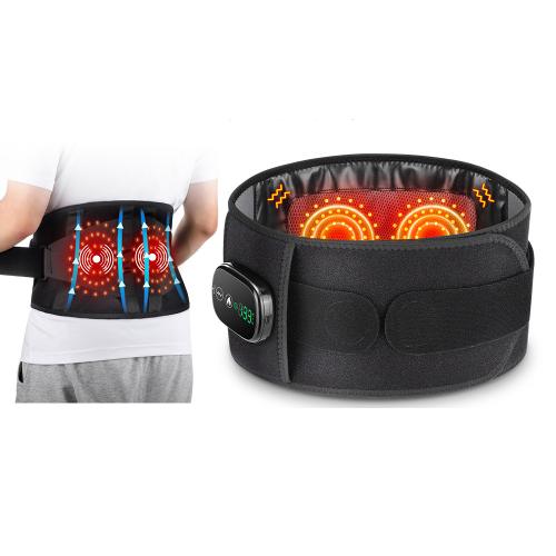 Neoprene & Engineering Plastics Waist Protection Belt thermal & massage Solid black PC