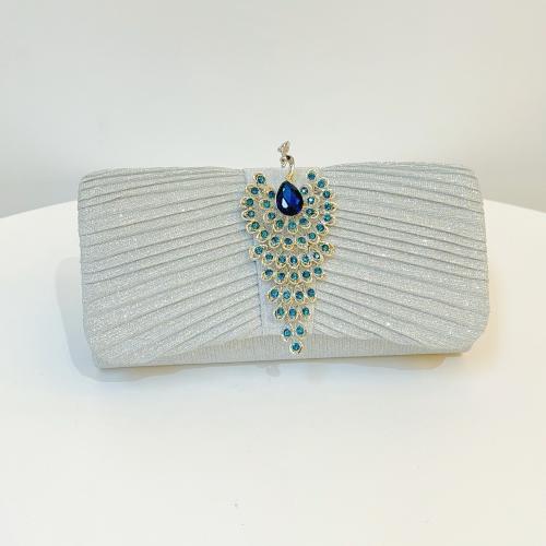 Polyester Easy Matching Clutch Bag with chain & with rhinestone PC