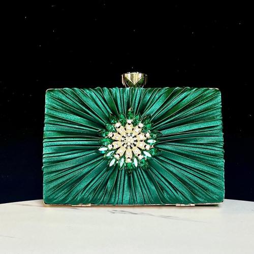 Silk & Polyester hard-surface & Easy Matching & Evening Party Clutch Bag Solid PC