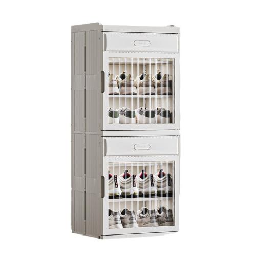 Folding Storage Cabinet Home Partition Removable High Boots Large Capacity Shoe Cabinet